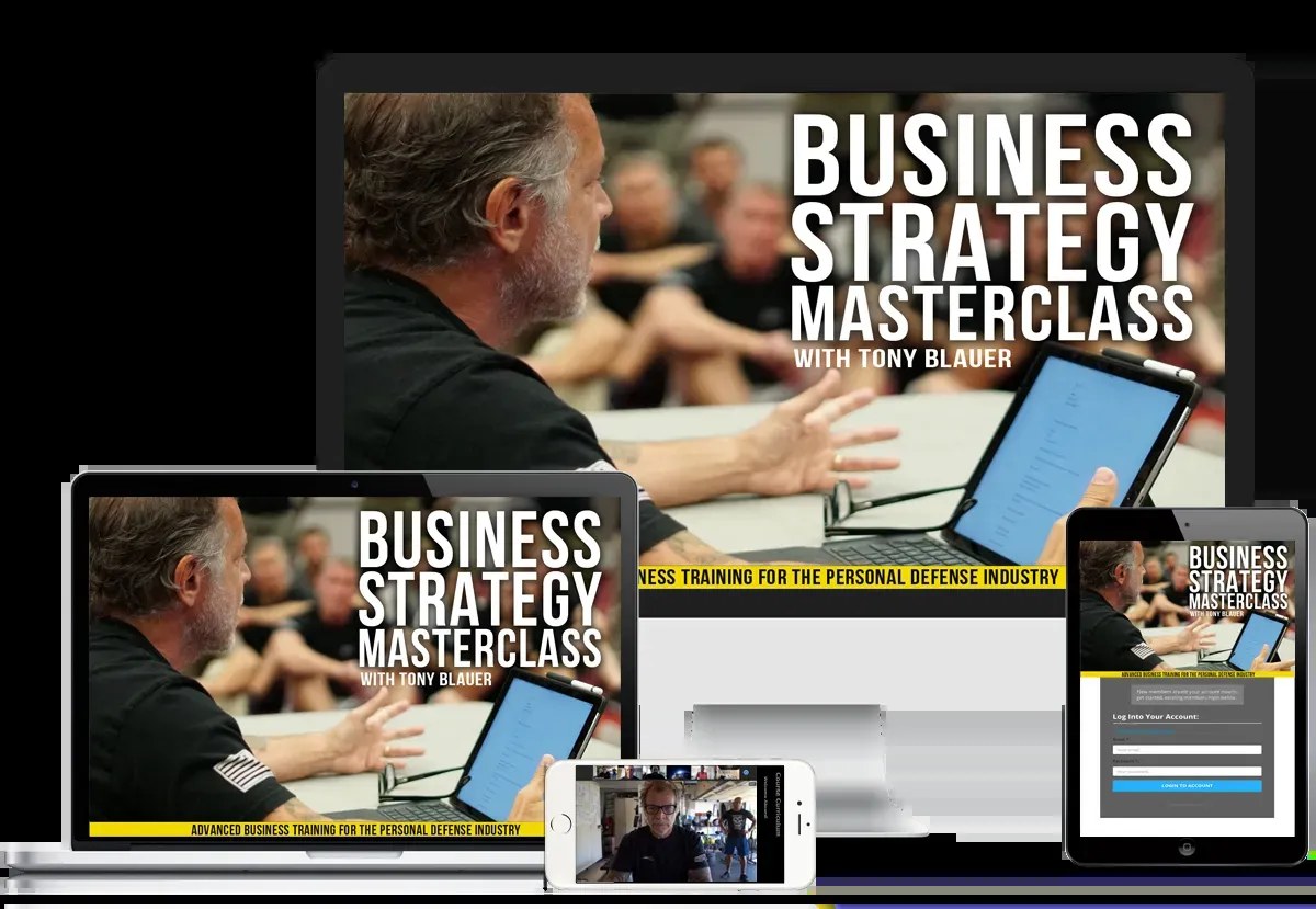 The Self-Defense Entrepreneur — Digital Masterclass on desktop, laptop, tablet, and phone